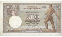 Billetes - Europa - Serbia - 31 - MBC - 1942 - 500 dinar - Num.ref: C0053