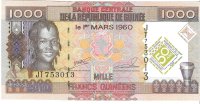 Billetes - Africa - Guinea - 43 - SC - 2010 - 1000 francos - Num.ref: JT753013