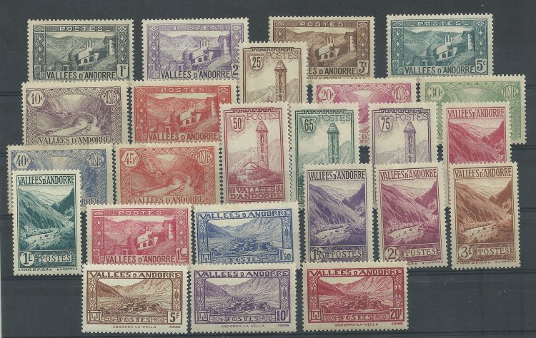 Andorra - Correo Francés - Series completas - ** - 1932 - 24/47 - Nuevos Fijasellos - Click en la imagen para cerrar
