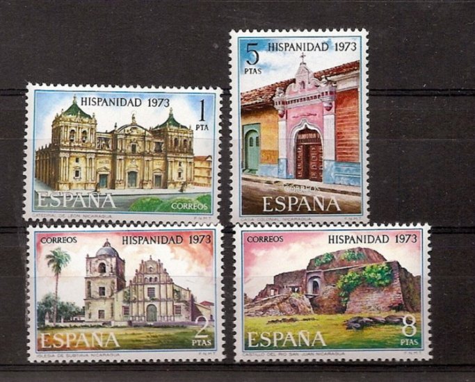 Sellos - Países - España - 2º Cent. (Series Completas) - Estado Español - 1973 - 2154/57 - ** - Click en la imagen para cerrar