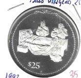 Monedas - America - Islas Virgenes - 118 - 1992 - 25 dolares - plata - PROOF