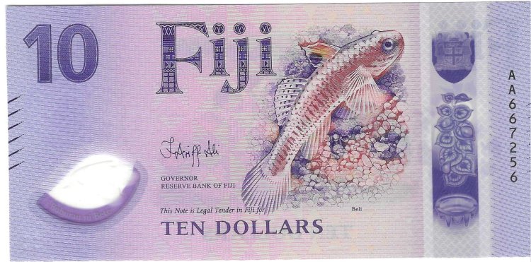 Billetes - Oceania - Islas Fiji - 126 - SC - 2026 - 10 dolares - Num.ref: AA667256 - Click en la imagen para cerrar