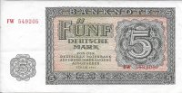 Billetes - Europa - Alemania Oriental - 17 - MBC - 1955 - 5 Marcos - num ref: 549205