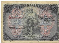 Billetes - EspaÃ±a - Alfonso XIII (1886 - 1931) - 318 - MBC - 1926 - 50 pesetas - Num.ref: B4005686