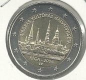 Monedas - Euros - 2€ - Letonia - Año 2014 - Riga