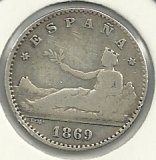 Monedas - España - Gobierno Provisional ( 29-IX-186 - 034 - Año 1869*6*9 - 50 ct