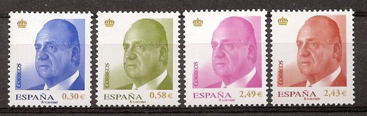 Sellos - Países - España - 2º Cent. (Series Completas) - Juan Carlos I - 2007 - 4296/99 - ** - Click en la imagen para cerrar