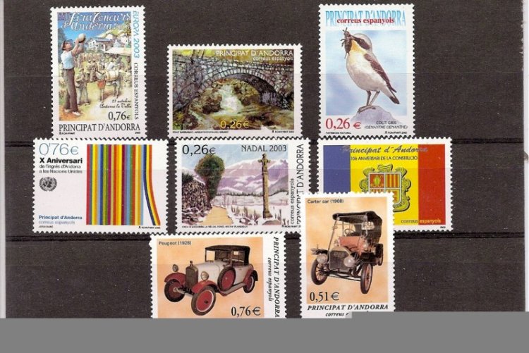 Andorra - Correo Español - Años completos - 2003 - ** - Click en la imagen para cerrar