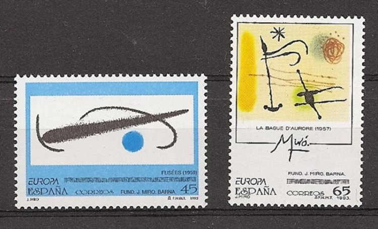 Sellos - Países - España - 2º Cent. (Series Completas) - Juan Carlos I - 1993 - 3250/51 - ** - Click en la imagen para cerrar