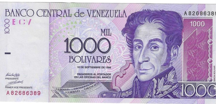 Billetes - America - Venezuela - 79 - SC - 1998 - 1000 bolivares - Num.ref: A82686389 - Click en la imagen para cerrar