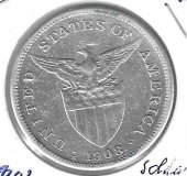Monedas - Asia - Filipinas - 172 - 1908 - peso - plata
