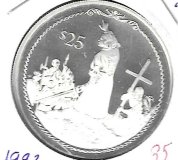 Monedas - America - Islas VÃ­rgenes - 129 - 1992 - 25 dolares - plata - PROOF