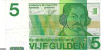 Billetes - Europa - Holanda - 90 - MBC - 1973 - 5 gulden - Num.ref: 4259327382
