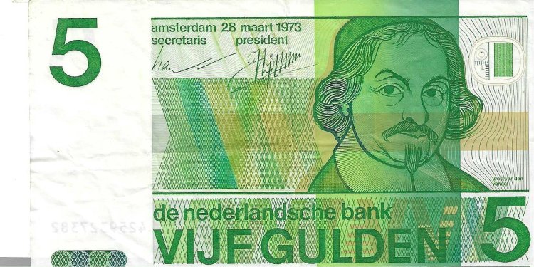 Billetes - Europa - Holanda - 90 - MBC - 1973 - 5 gulden - Num.ref: 4259327382 - Click en la imagen para cerrar