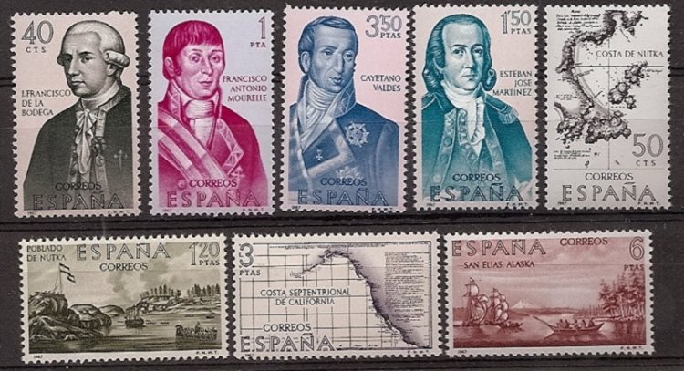 Sellos - Países - España - 2º Cent. (Series Completas) - Estado Español - 1967 - 1819/26 - ** - Click en la imagen para cerrar