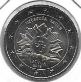 Monedas - Euros - 2€ - Letonia - 2019 - SC - Sol Naciente