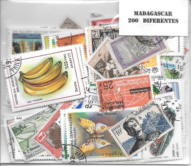 Paises - Africa - Madagascar - 200 sellos diferentes - Click en la imagen para cerrar