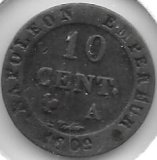 Monedas - Europa - Francia - 676.1 - 1809A - 10 Ct