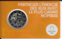 Monedas - Euros - 2€ - Francia - SC - Año 2022 - JJOO Paris 2024 (Naranja)