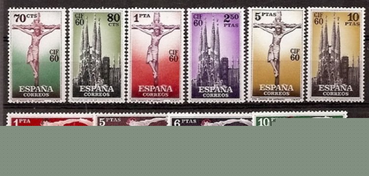 Sellos - Países - España - 2º Cent. (Series Completas) - Estado Español - 1960 - 1280/89 - ** - Click en la imagen para cerrar