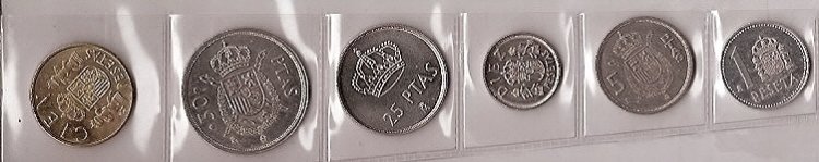 Monedas - España - Juan Carlos I (pesetas) - 1983 - Año completo - Click en la imagen para cerrar