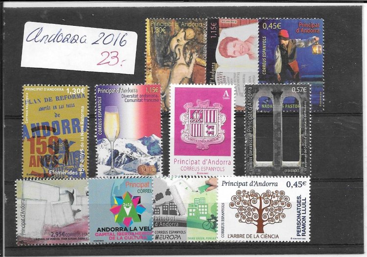 Andorra - Correo Español - Años completos - 2016 - ** - Click en la imagen para cerrar
