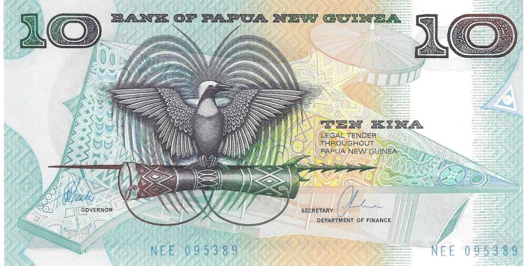 Billetes - Oceania - Papua Nueva Guinea - 9 - SC - 1988-98 - 10 kina - Num.ref: NEE095389 - Click en la imagen para cerrar