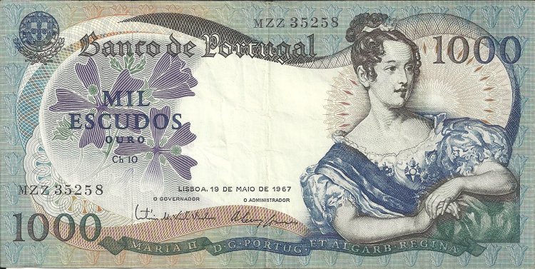 Billetes - Europa - Portugal - 172 - MBC - Año 1967 - 1000 Escudos - ref: MZZ35258 - Click en la imagen para cerrar
