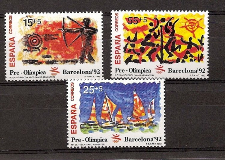 Sellos - Países - España - 2º Cent. (Series Completas) - Juan Carlos I - 1992 - 3157/59 - ** - Click en la imagen para cerrar