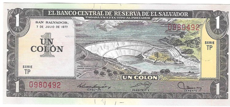 Billetes - America - El Salvador - 125 - SC - 1980 - colon - Num.ref: 0980492 - Click en la imagen para cerrar