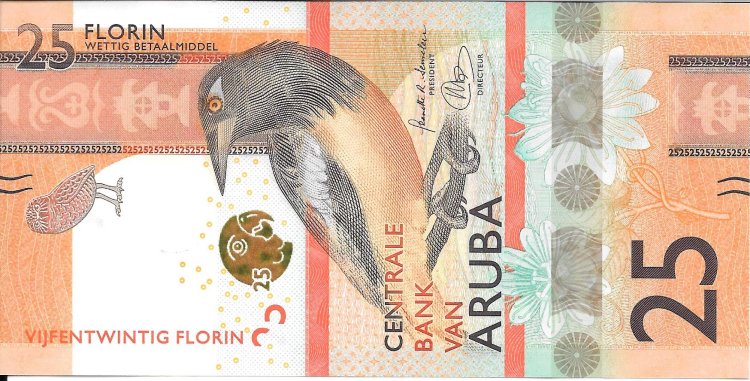 Billetes - America - Aruba - w22 - sc - 2019 - 25 florines - Num.ref: A0751608 - Click en la imagen para cerrar