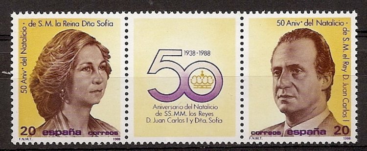 Sellos - Países - España - 2º Cent. (Series Completas) - Juan Carlos I - 1988 - 2927/28 - ** - Click en la imagen para cerrar