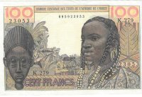 Billetes - Africa - Estados Africa del Oeste - 2A - EBC - 1959 - 100 francos - Senegal - Num.ref: 23053