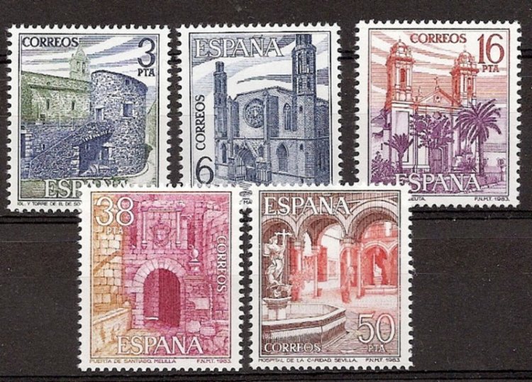 Sellos - Países - España - 2º Cent. (Series Completas) - Juan Carlos I - 1983 - 2724/28 - ** - Click en la imagen para cerrar