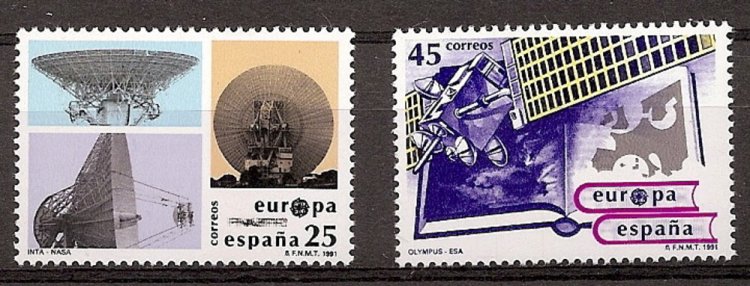 Sellos - Países - España - 2º Cent. (Series Completas) - Juan Carlos I - 1991 - 3116/17 - ** - Click en la imagen para cerrar