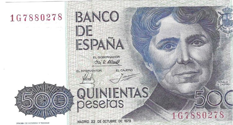 Billetes - EspaÃ±a - Estado EspaÃ±ol (1936 - 1975) - 500 ptas - 530 - SC - 1979 - Num.ref: 1G7880278 sin serie - Click en la imagen para cerrar