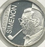 Monedas - Euros - 10€ - Belgica - 235 - Año 2003 - Georges Simenon