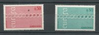 Andorra - Correo Francés - Series completas - ** - 1971 - 232/33