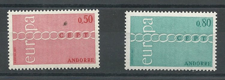 Andorra - Correo Francés - Series completas - ** - 1971 - 232/33 - Click en la imagen para cerrar