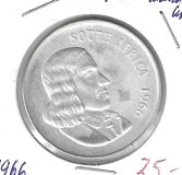 Monedas - Africa - Sudafrica - 7.1 - 1966 - 1 rand - plata