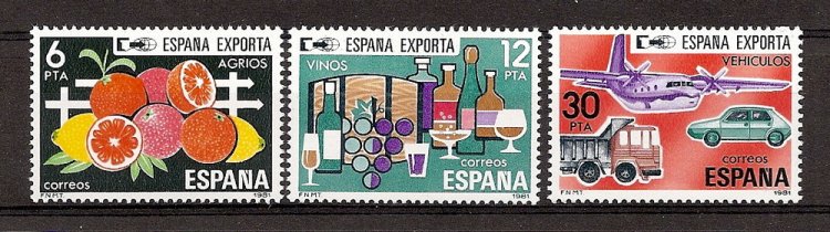 Sellos - Países - España - 2º Cent. (Series Completas) - Juan Carlos I - 1981 - 2626/28 - ** - Click en la imagen para cerrar