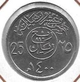 Monedas - Asia - Arabia Saudi - 55 - 1400 - 25 halola