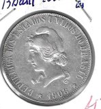 Monedas - America - Brasil - 508 - 1908 - 2000 reis - plata