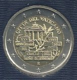 Monedas - Euros - 2€ - Vaticano - Año 2014 - Muro Berlín