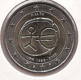 2€ - Malta - SC - Año 2009 - Décimo aniversario del euro