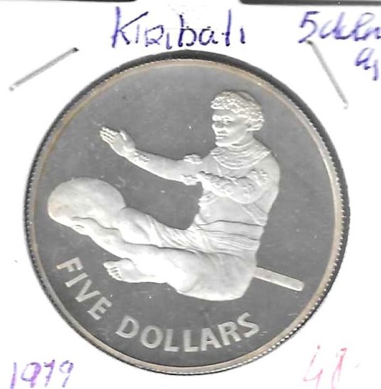 Monedas - Oceania - Kiribati - 8A - 1979 - 5 dolares - plata - Click en la imagen para cerrar