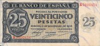 Billetes - EspaÃ±a - Estado EspaÃ±ol (1936 - 1975) - 25 ptas - 472 - mbc+ - 1936 - Num.ref: R9600434