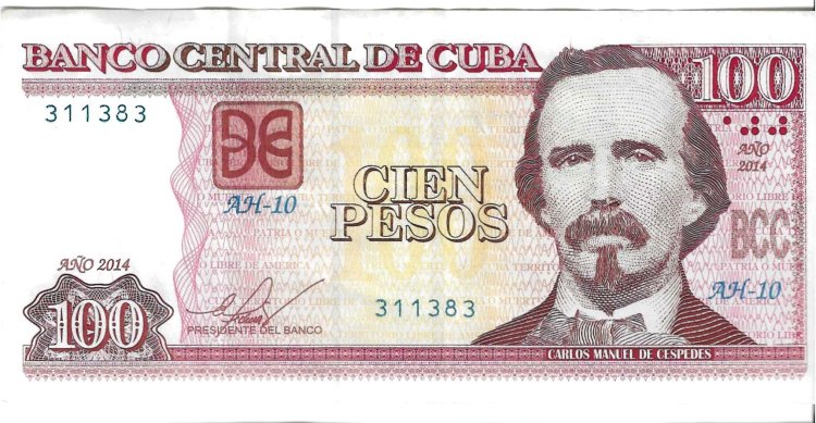 Billetes - America - Cuba - 129F - MBC - 2014 - 100 pesos - Num.ref: 311383 - Click en la imagen para cerrar