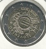 2€ - Eslovaquia - Año 2012 - Decimo aniversario del euro