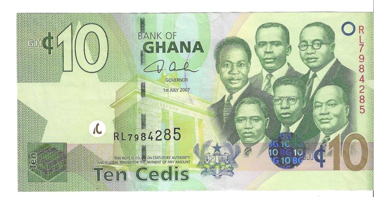Billetes - Africa - Ghana - 39a - SC - 2007 - 10 cedi - Num.ref: RL7984285 - Click en la imagen para cerrar